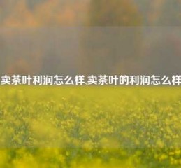 卖茶叶利润怎么样,卖茶叶的利润怎么样