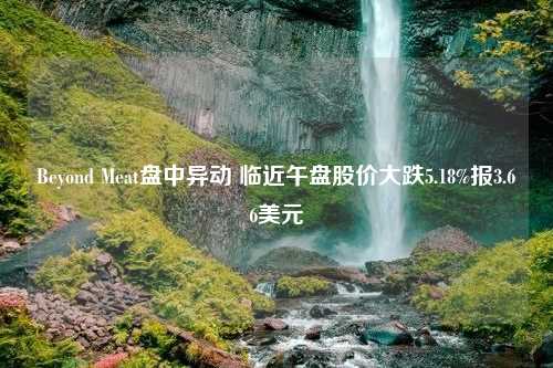 Beyond Meat盘中异动 临近午盘股价大跌5.18%报3.66美元