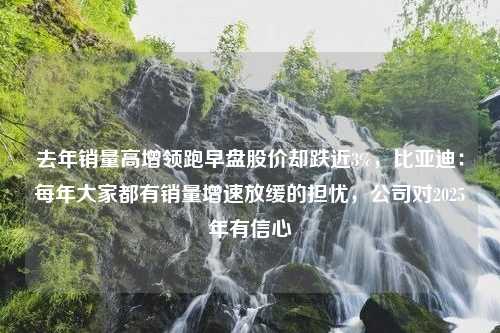 去年销量高增领跑早盘股价却跌近3%，比亚迪：每年大家都有销量增速放缓的担忧，公司对2025年有信心