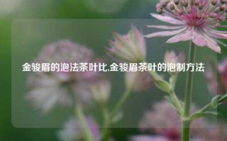 金骏眉的泡法茶叶比,金骏眉茶叶的泡制方法