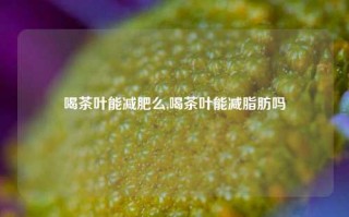 喝茶叶能减肥么,喝茶叶能减脂肪吗