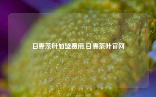 日春茶叶加盟费用,日春茶叶官网