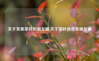 关于发表茶叶的朋友圈,关于茶叶适合发朋友圈