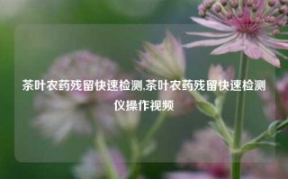 茶叶农药残留快速检测,茶叶农药残留快速检测仪操作视频