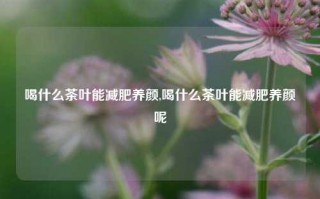 喝什么茶叶能减肥养颜,喝什么茶叶能减肥养颜呢