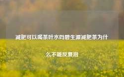 减肥可以喝茶叶水吗碧生源减肥茶为什么不能反复泡