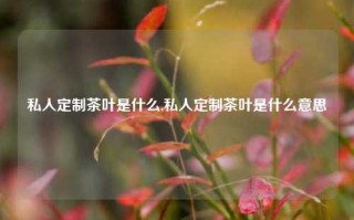 私人定制茶叶是什么,私人定制茶叶是什么意思