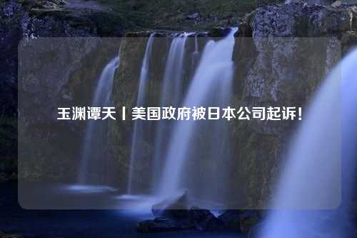 玉渊谭天丨美国政府被日本公司起诉！