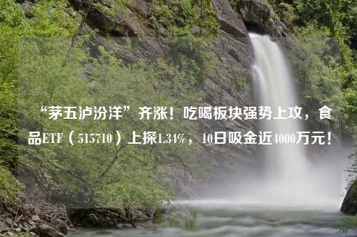 “茅五泸汾洋”齐涨！吃喝板块强势上攻，食品ETF（515710）上探1.34%，10日吸金近4000万元！