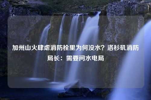 加州山火肆虐消防栓里为何没水？洛杉矶消防局长：需要问水电局