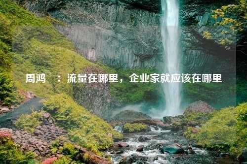 周鸿祎：流量在哪里，企业家就应该在哪里