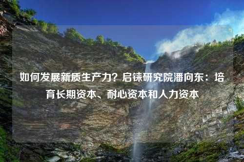 如何发展新质生产力？启铼研究院潘向东：培育长期资本、耐心资本和人力资本