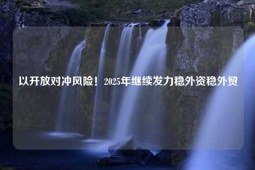 以开放对冲风险！2025年继续发力稳外资稳外贸